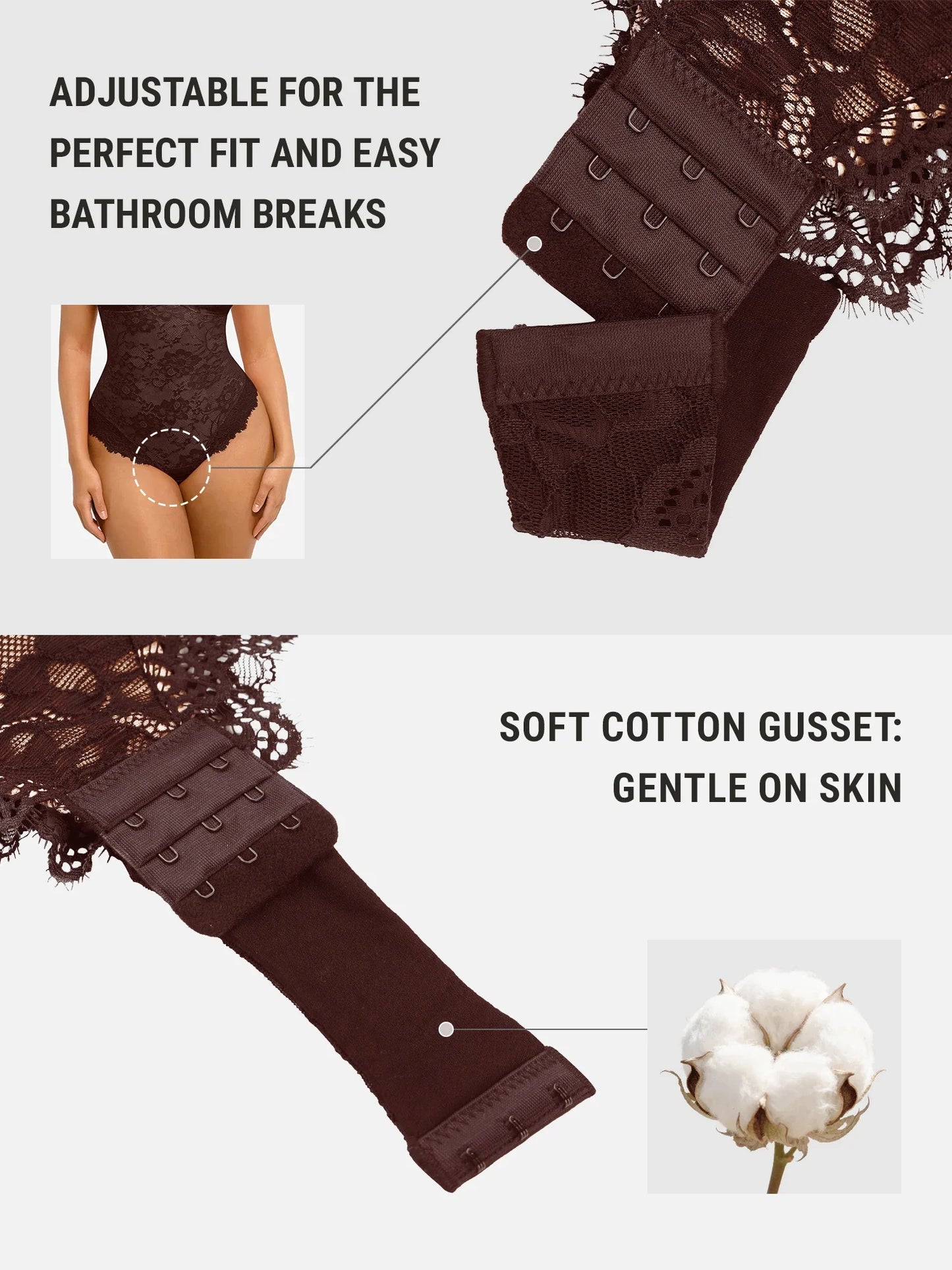 Lace V-Neck Breathable Bodysuit