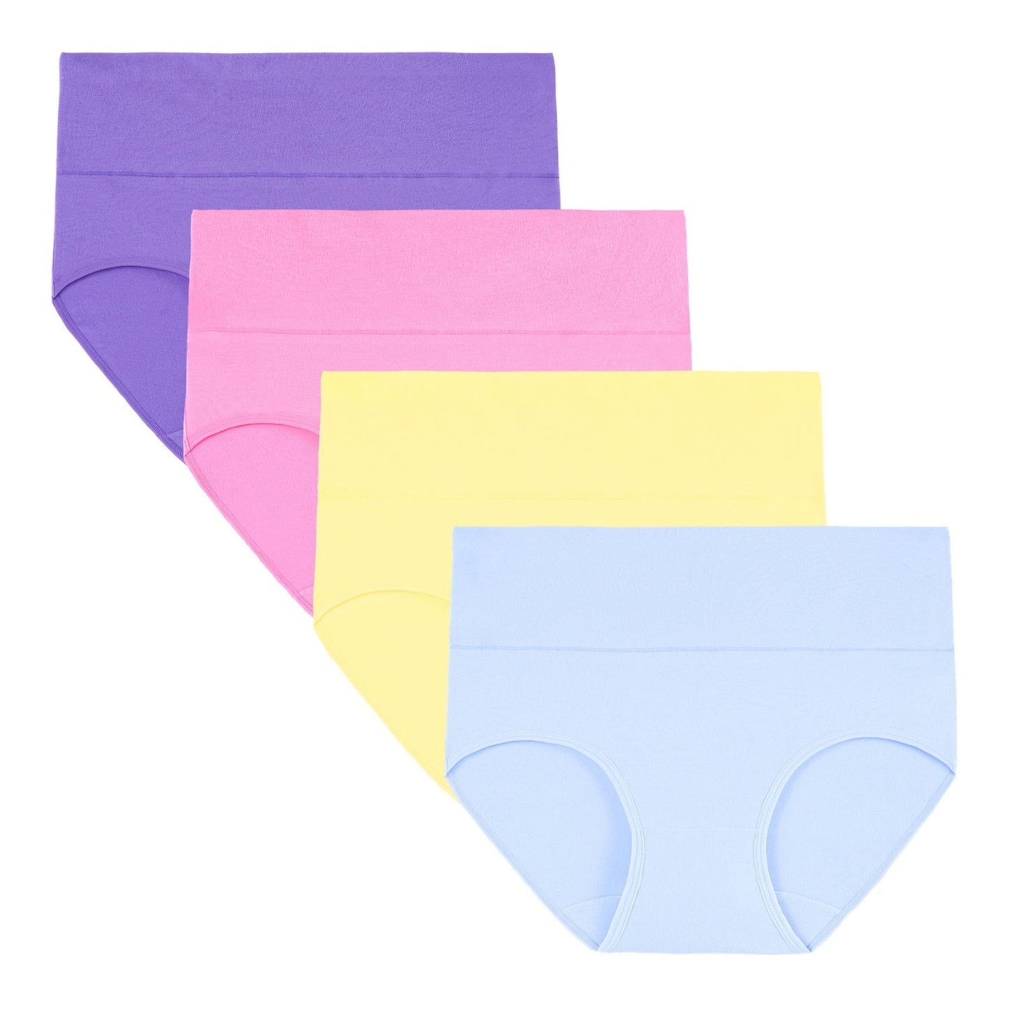 Women's Plus Size High Waisted Briefs 4-Pack