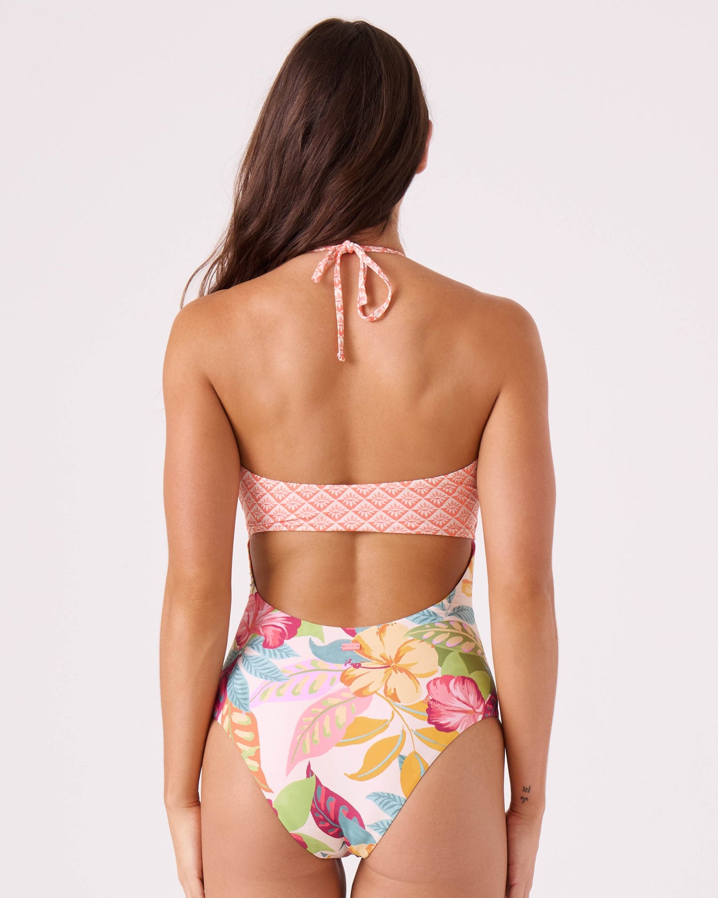 Hot Tropcs Peek A Boo Moderate One Piece Swimsuit