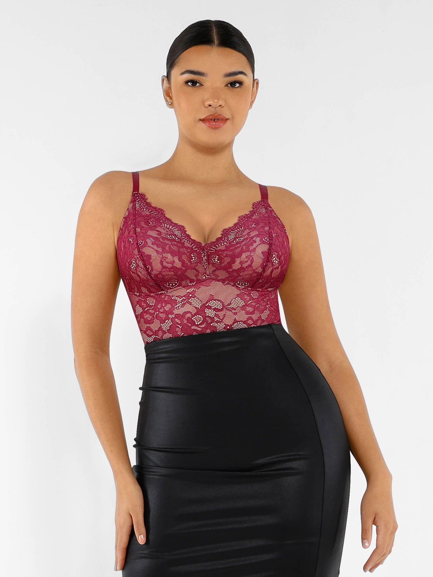 Lace V-Neck Breathable Bodysuit