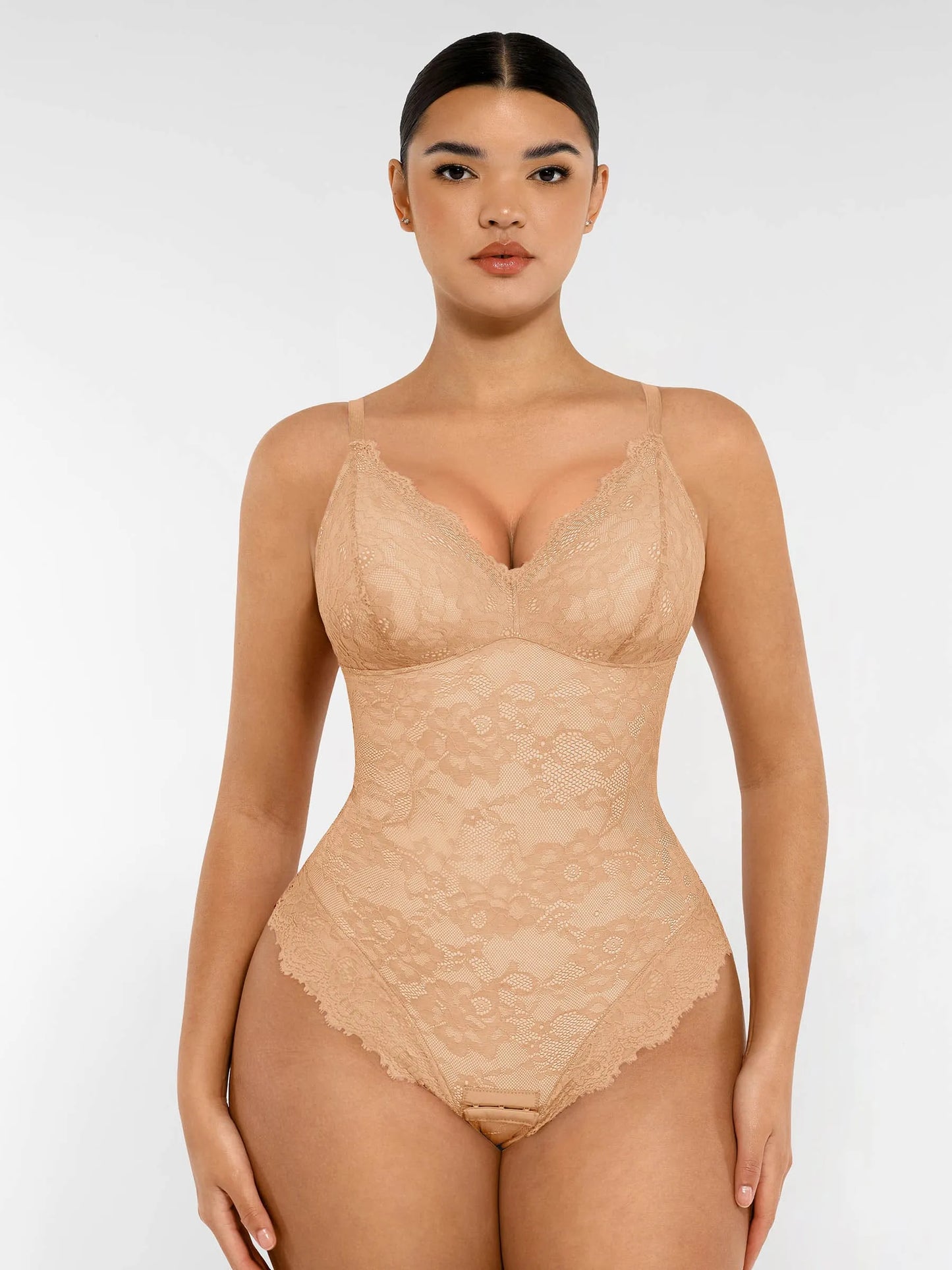 Lace V-Neck Breathable Bodysuit