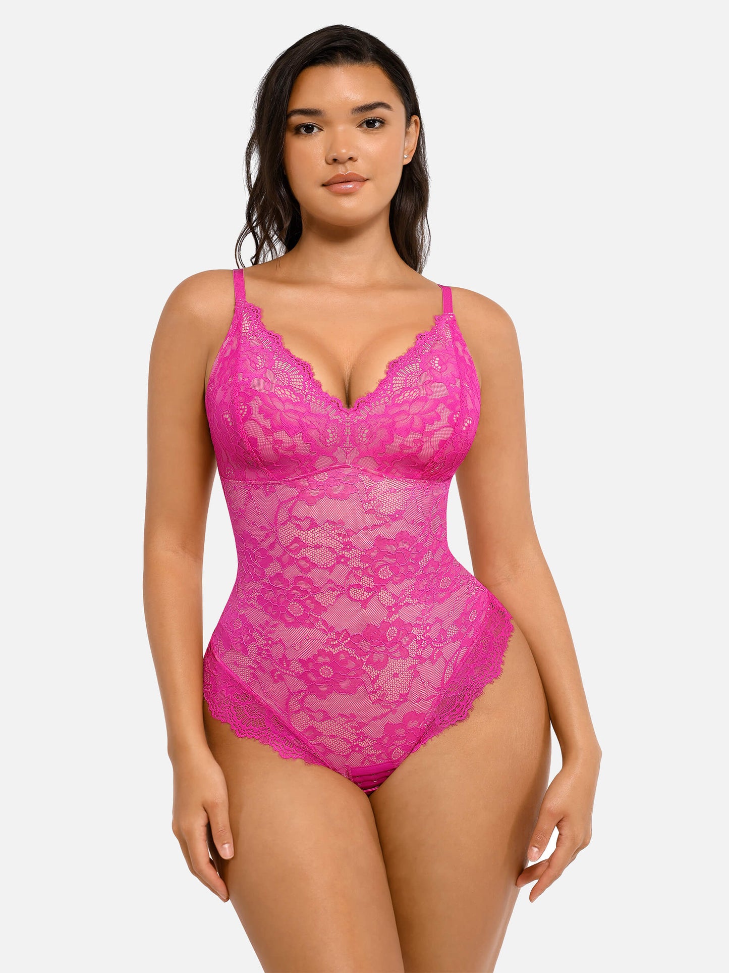 Lace V-Neck Breathable Bodysuit