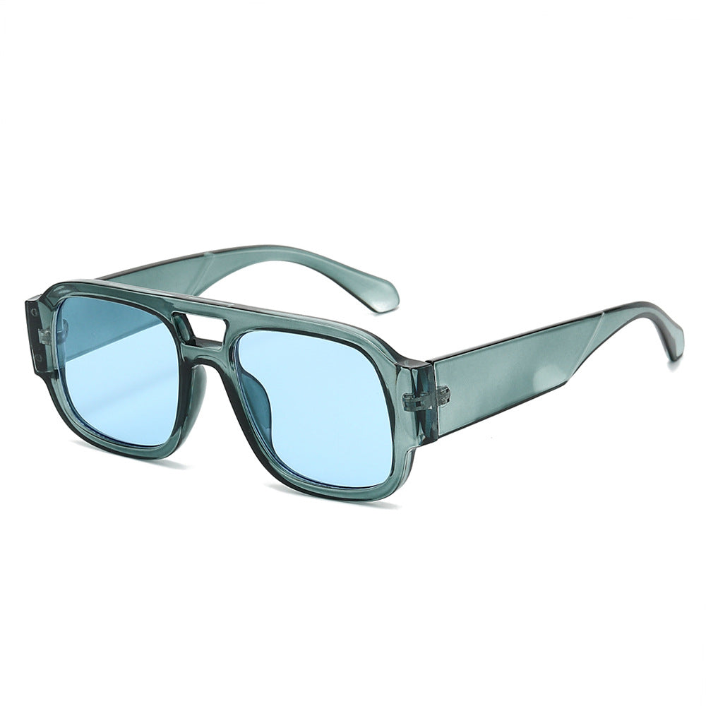 Retro Square Aviator Sunglasses