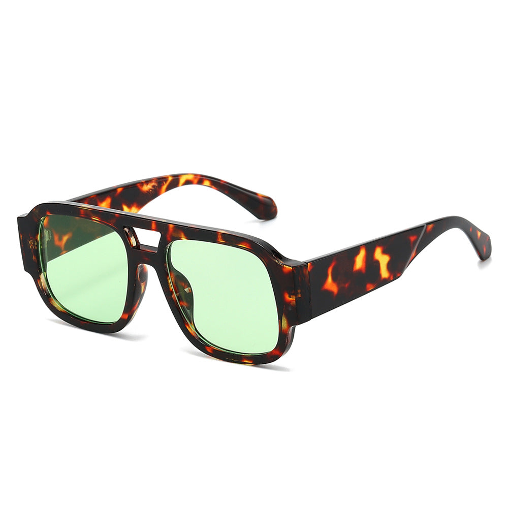 Retro Square Aviator Sunglasses