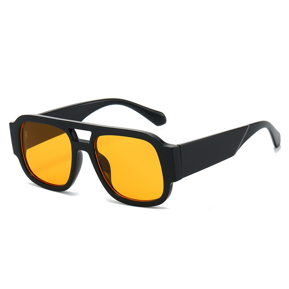 Retro Square Aviator Sunglasses