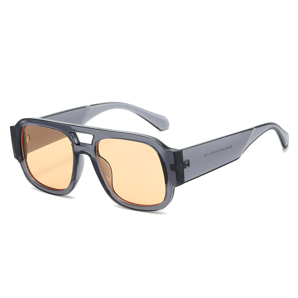Retro Square Aviator Sunglasses