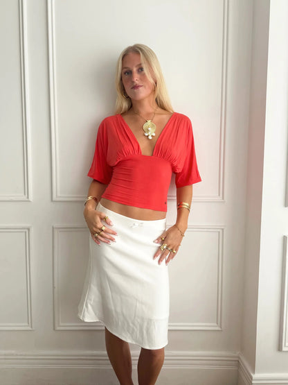 Vaya Draped V-Neck Top